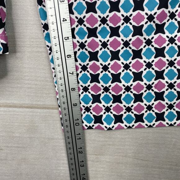 Nivo by Lanctot Golf Shorts Womens 6 Geometric Print Stretch Bermuda Pockets - Picture 5 of 10